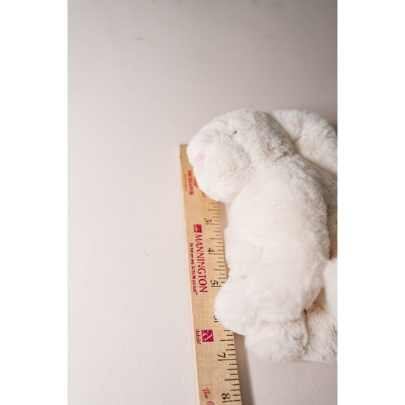 Jellycat White Bunny Rabbit Plush 7" Sitting Pink Nose Easter Lovey Ivory Cream - Picture 10 of 11